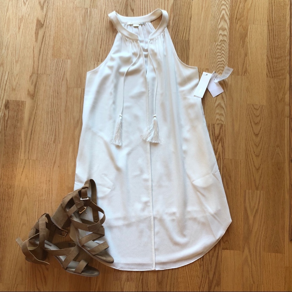 NWT Cooper & Ella white dress with tassel tie